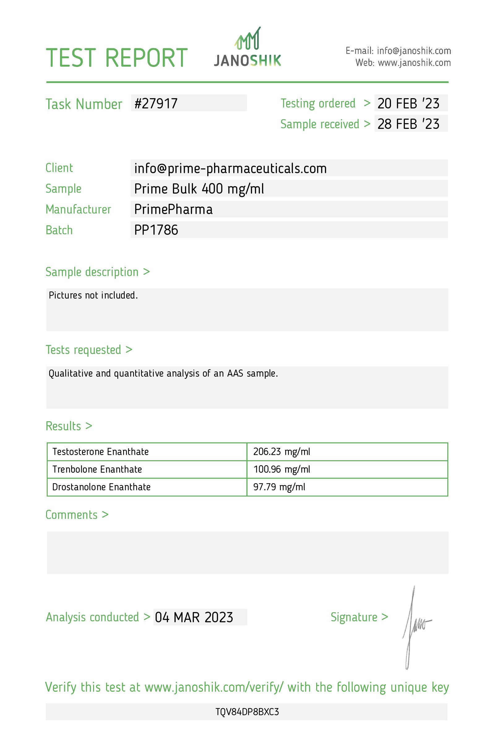 Prime Pharma Labtest Prime Bulk
